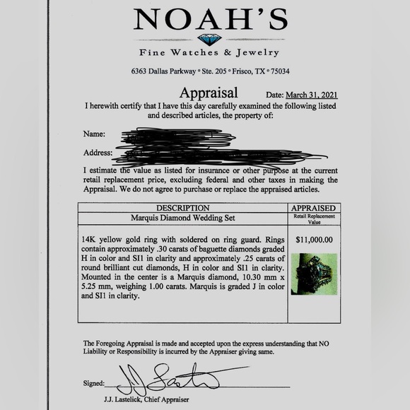 Marquis Diamond Wedding Set Sz 7.25. CAN BE RESIZED - Picture 8 of 8